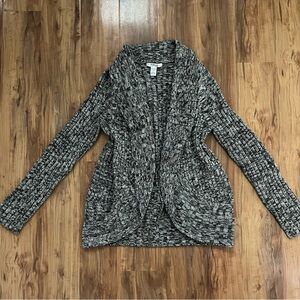 Style & Co. Black and Gray Cardigan Sweater
